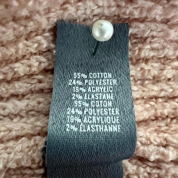 Aerie Womens Pink Split Neck Long Sleeve Knitted Pullover Sweater Size Small - Picture 9 of 10